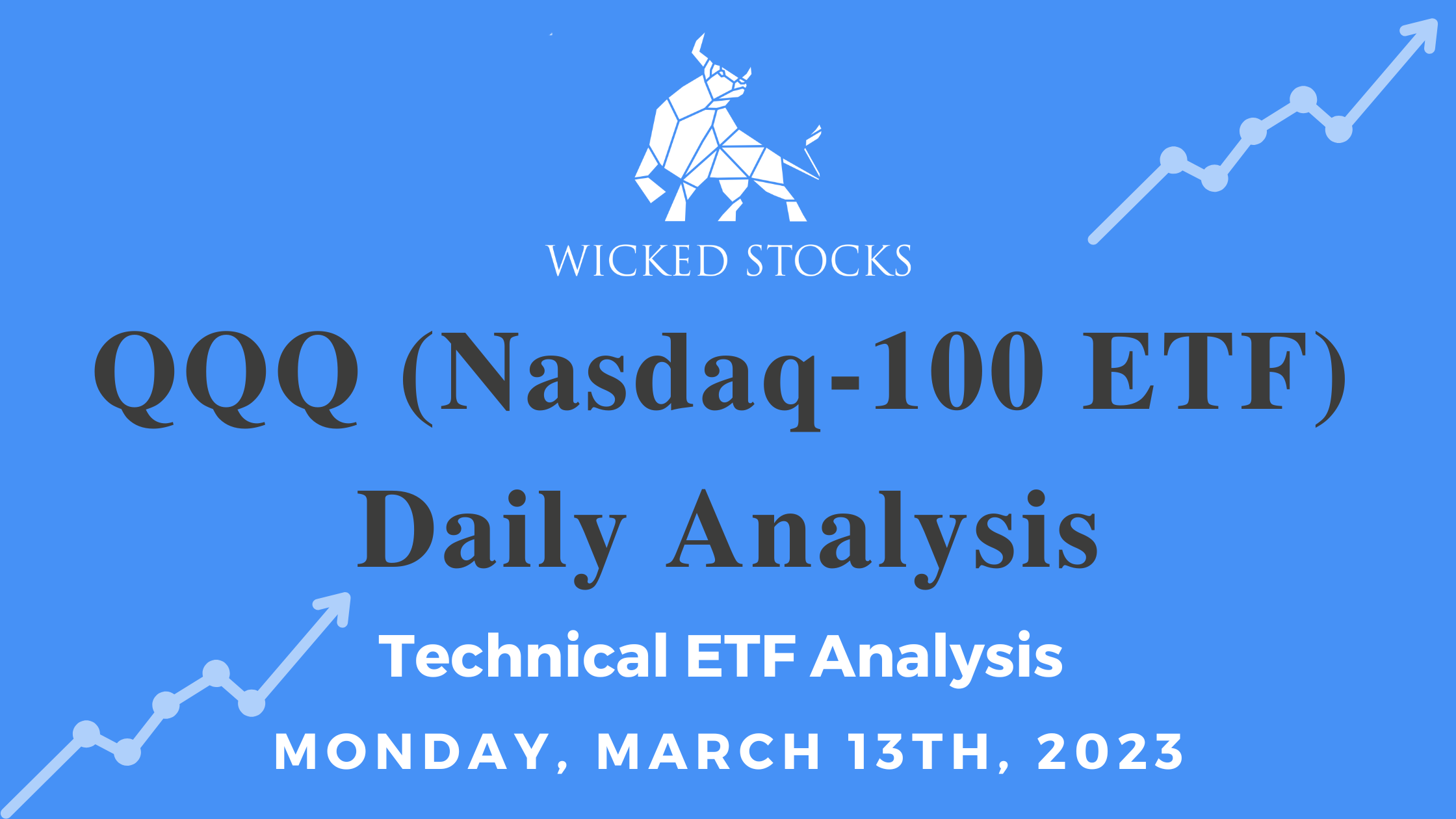 QQQ Daily ETF Technical Analysis 3/13/23