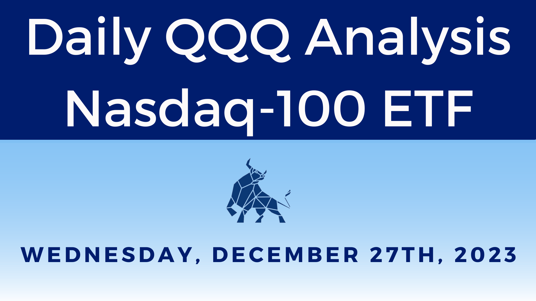 QQQ Daily ETF Analysis 12/27/23