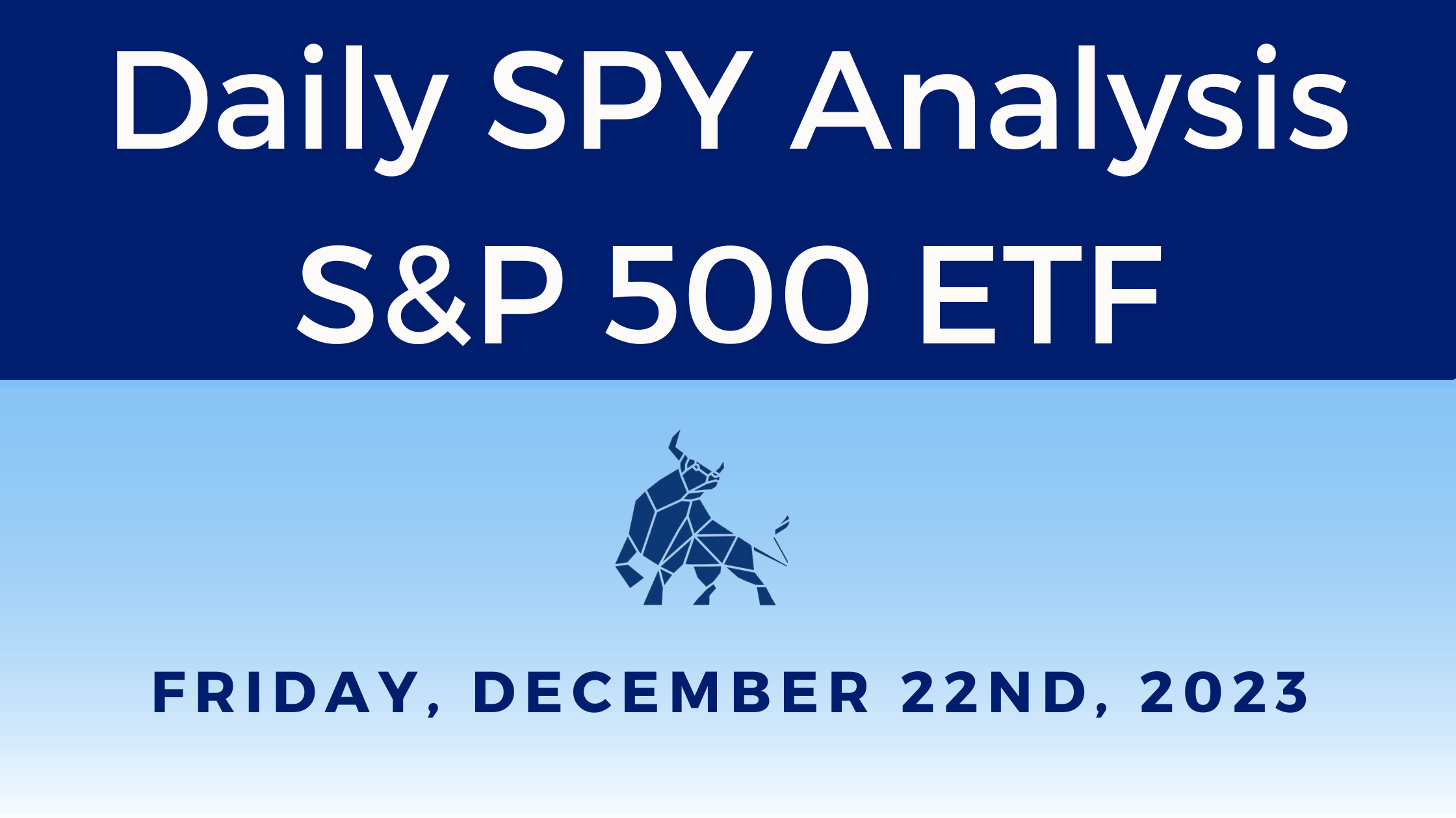 Daily SPY Report 12/22/23