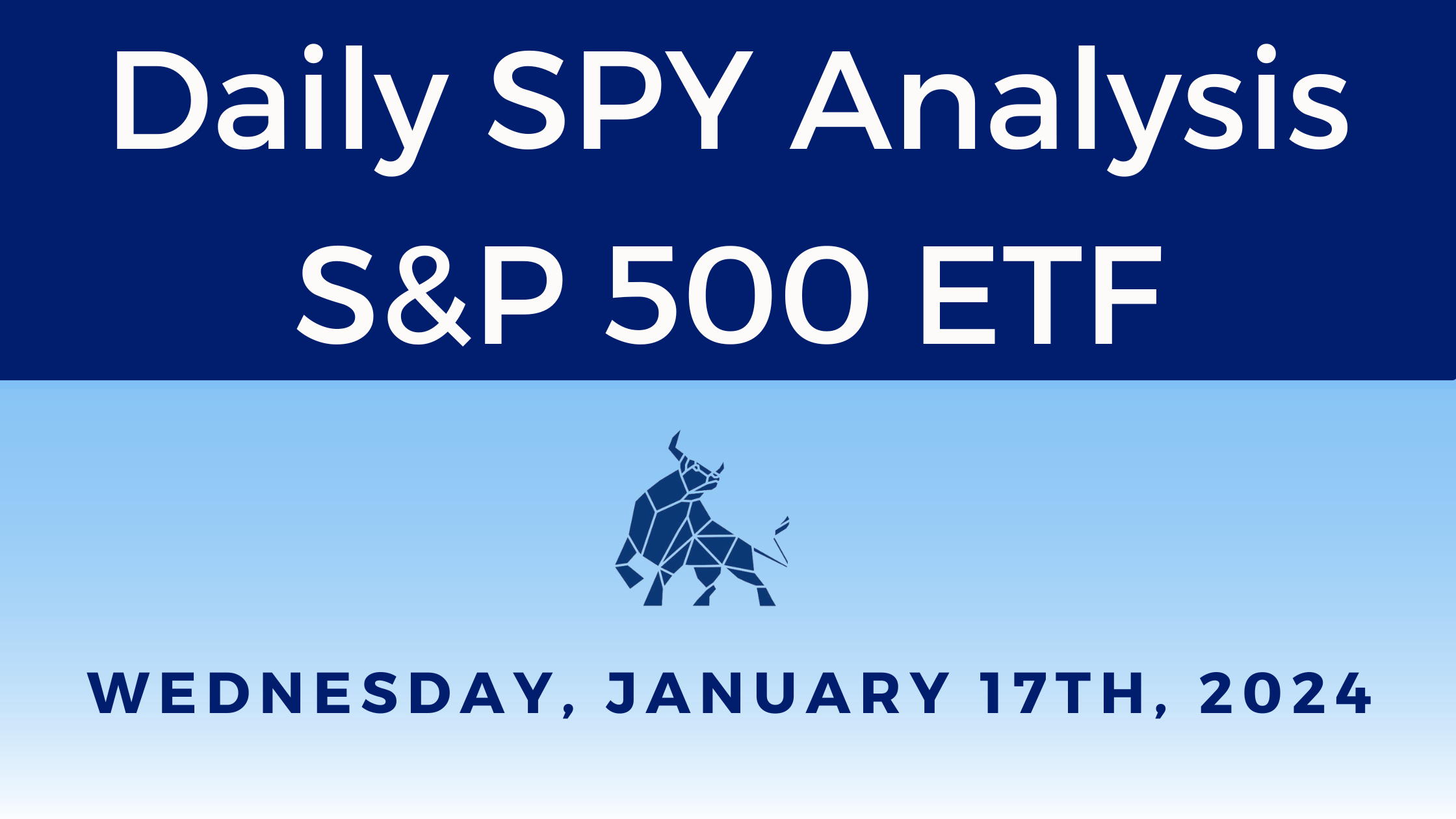 Daily SPY Report 1/17/24